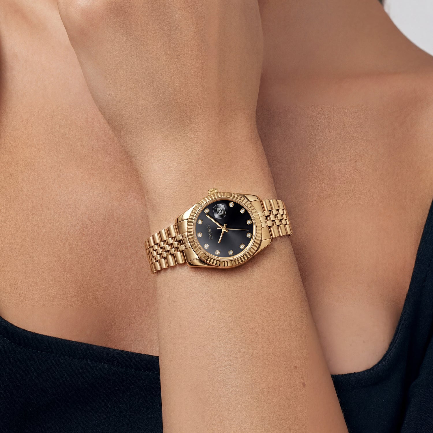 Luna Watch - Gold Noir